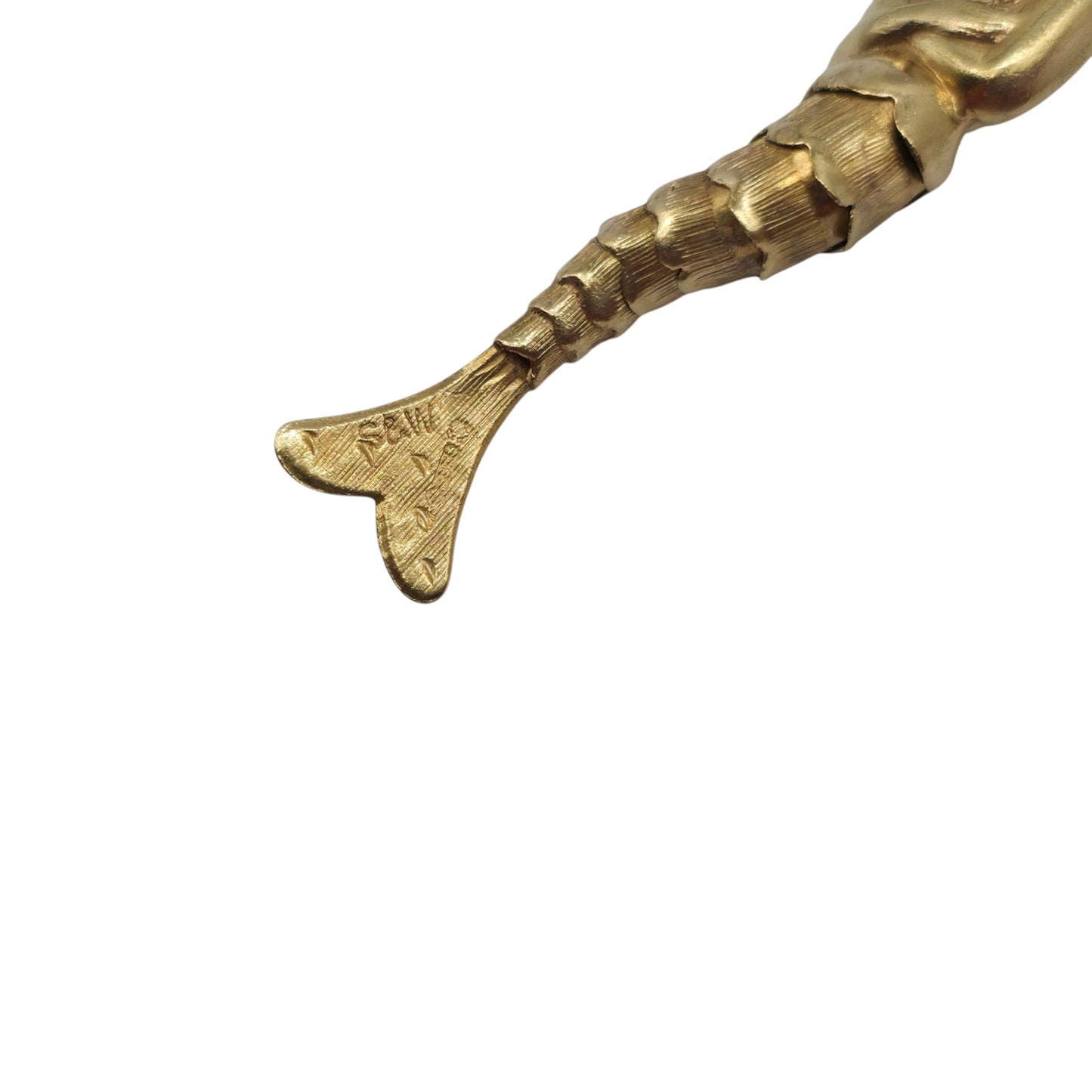 9ct 375 Yellow Gold Articulated Mermaid Charm c.1970's L 4.0 cm 2.0 g.