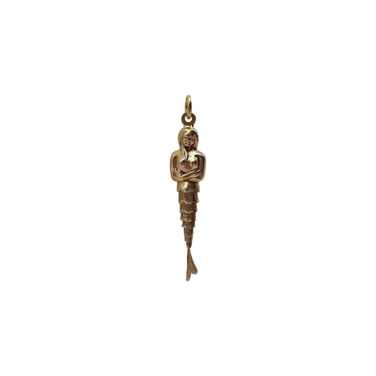9ct 375 Yellow Gold Articulated Mermaid Charm c.1970's L 4.0 cm 2.0 g.