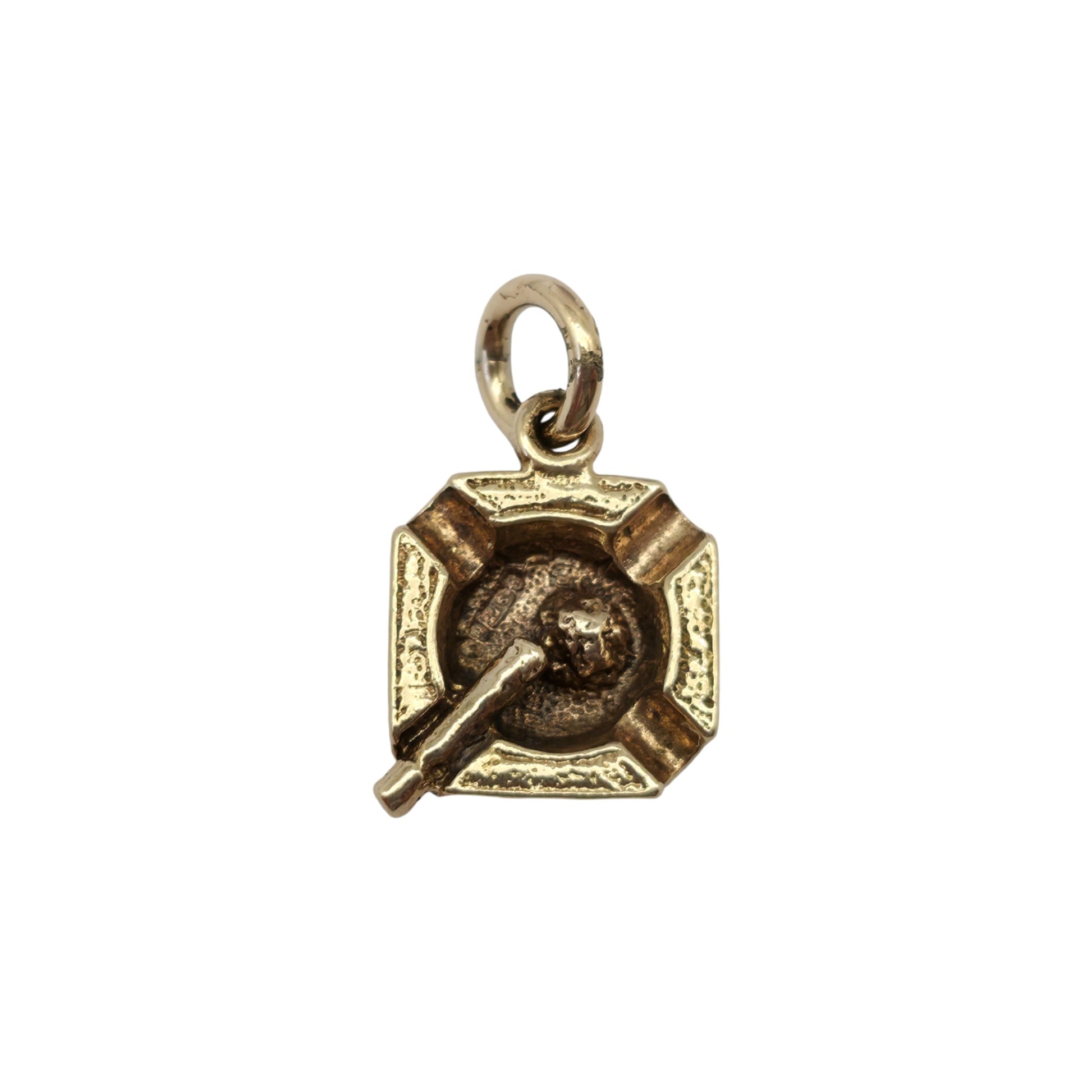 9ct 375 Yellow Gold Ashtray Charm