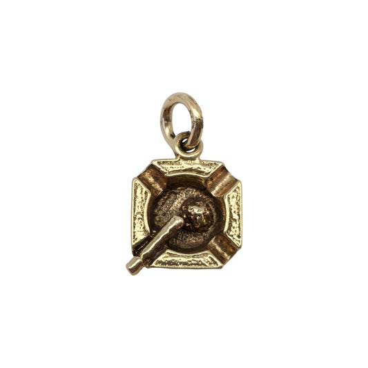 9ct 375 Yellow Gold Ashtray Charm