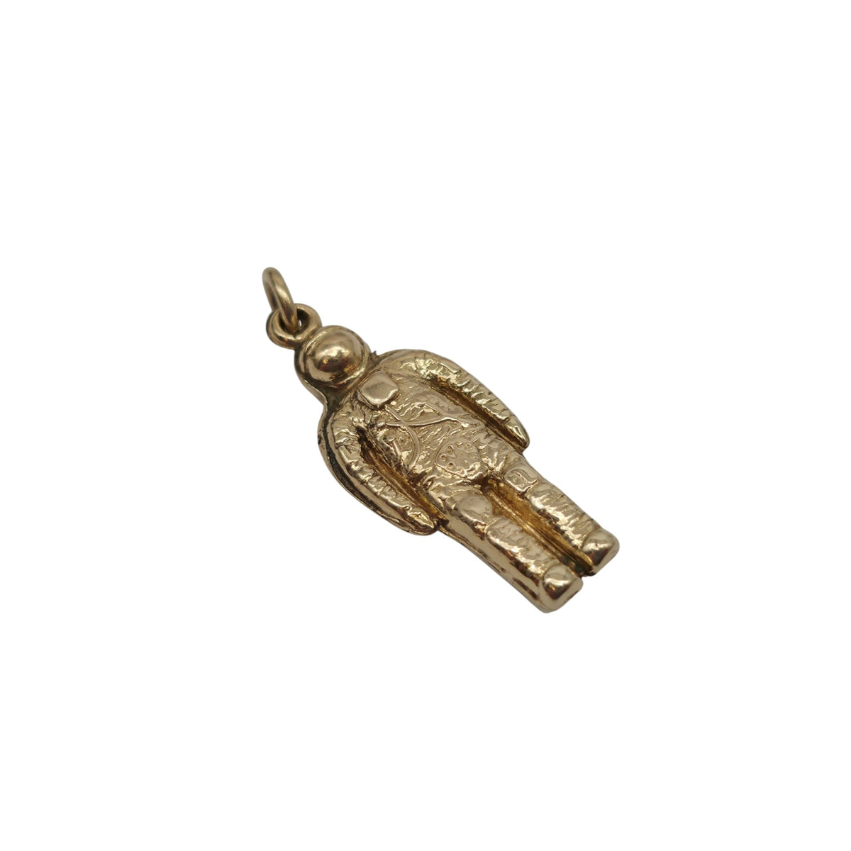 9ct 375 Yellow Gold Astronaut Charm 1973 L 2.2 cm 1.1 g.