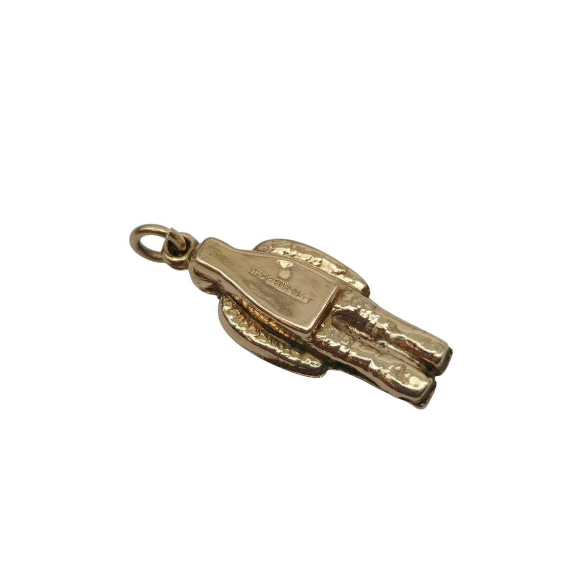 9ct 375 Yellow Gold Astronaut Charm 1973 L 2.2 cm 1.1 g.
