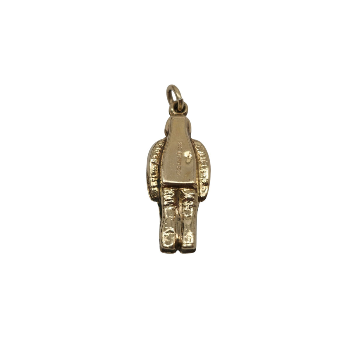 9ct 375 Yellow Gold Astronaut Charm 1973 L 2.2 cm 1.1 g.