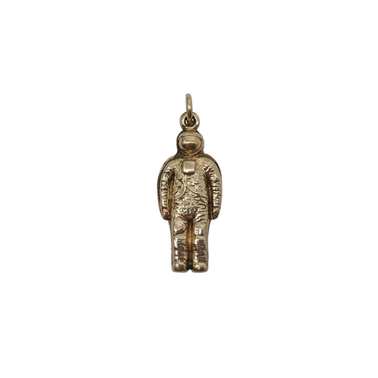 9ct 375 Yellow Gold Astronaut Charm 1973 L 2.2 cm 1.1 g.