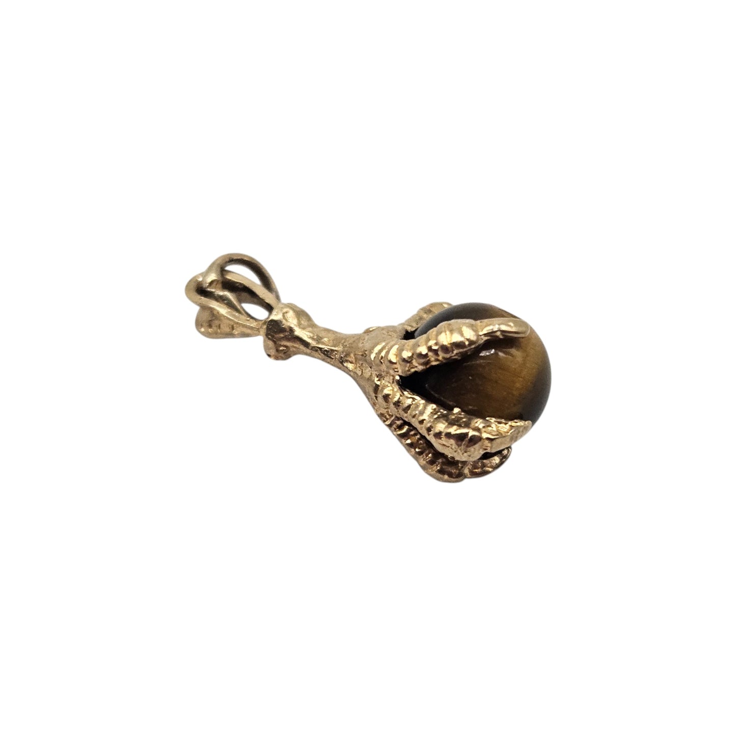 9ct 375 Yellow Gold Ball In Claw Charm 1995 L 2.1 cm 2.0 g.