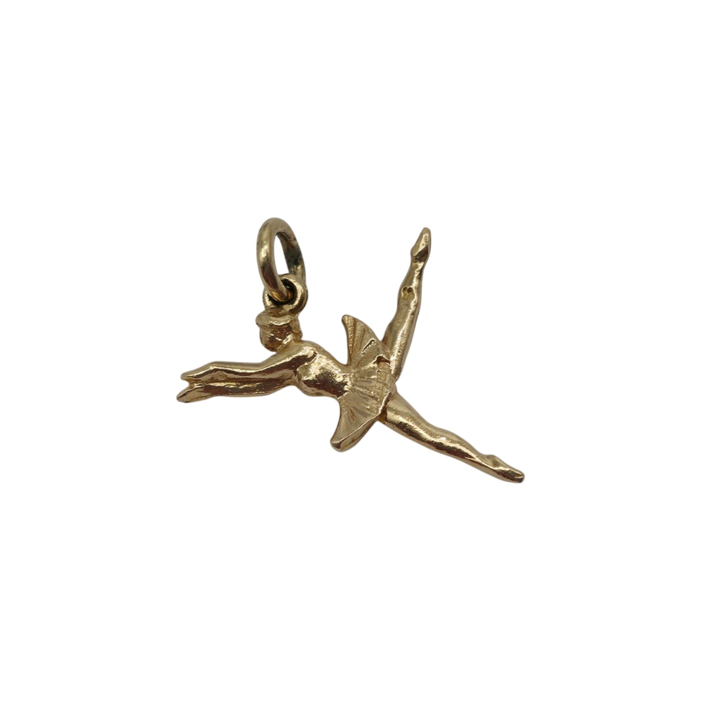 9ct 375 Yellow Gold Ballerina Charm 1964 L 2.0 cm 1.3 g.