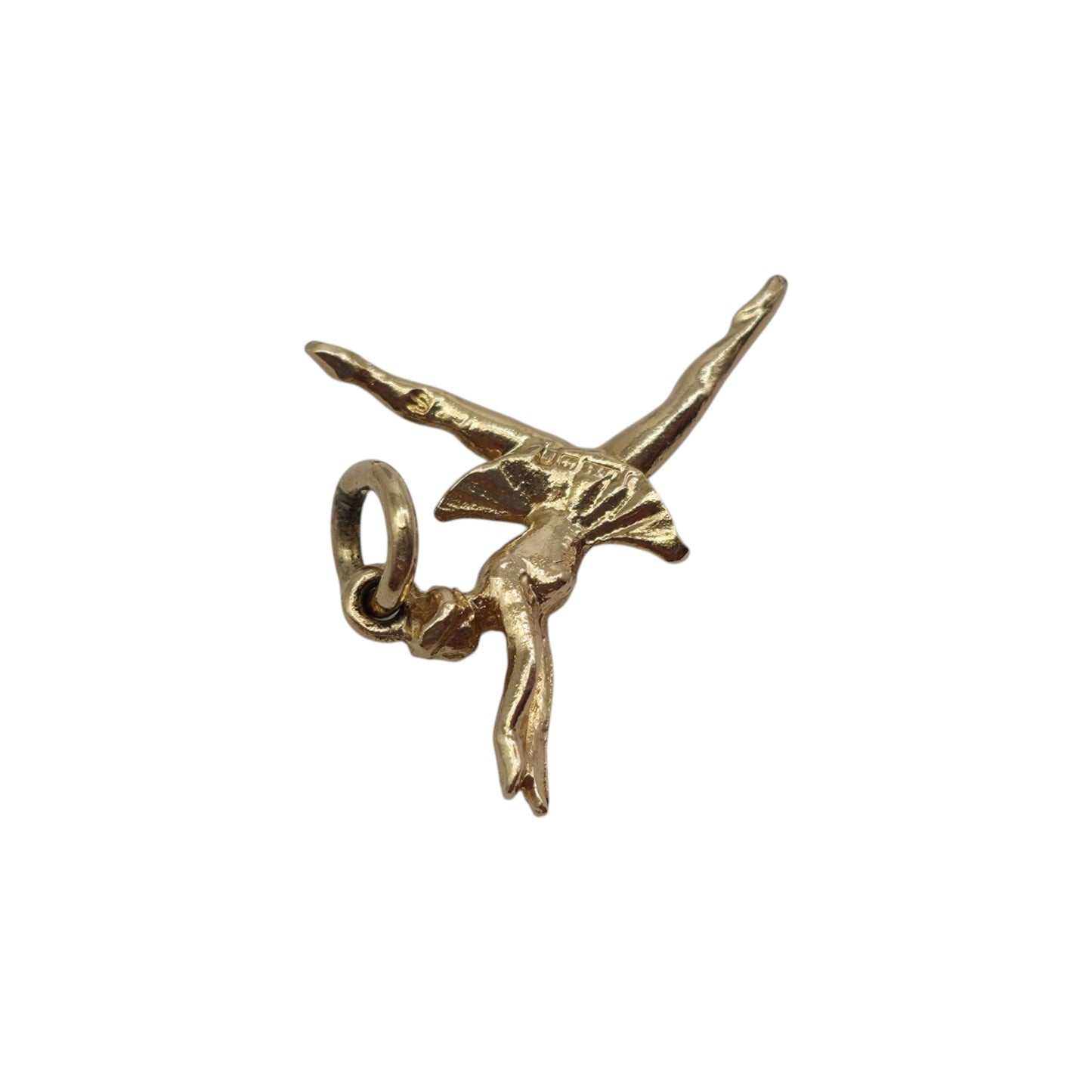 9ct 375 Yellow Gold Ballerina Charm 1964 L 2.0 cm 1.3 g.
