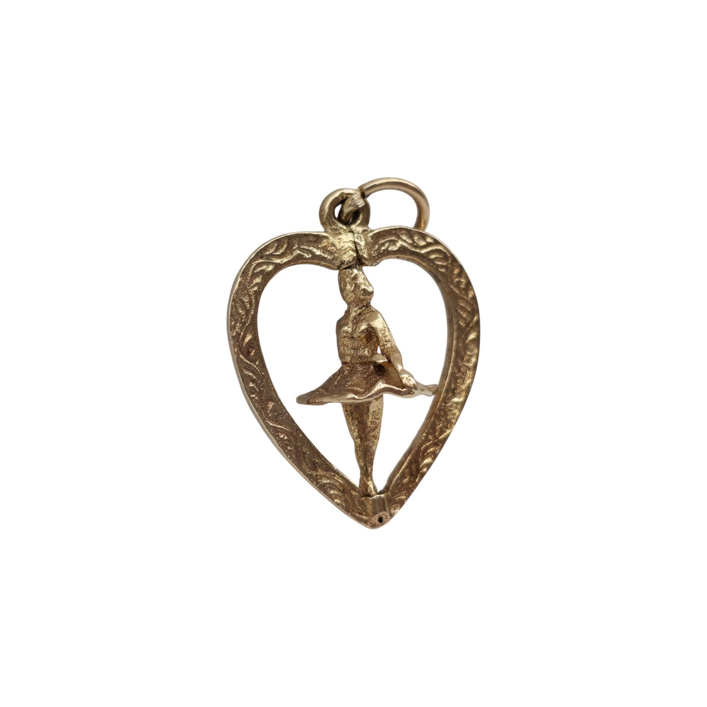 9ct 375 Yellow Gold Articulated Ballerina Charm 1975 L 1.8 cm 1.9 g.