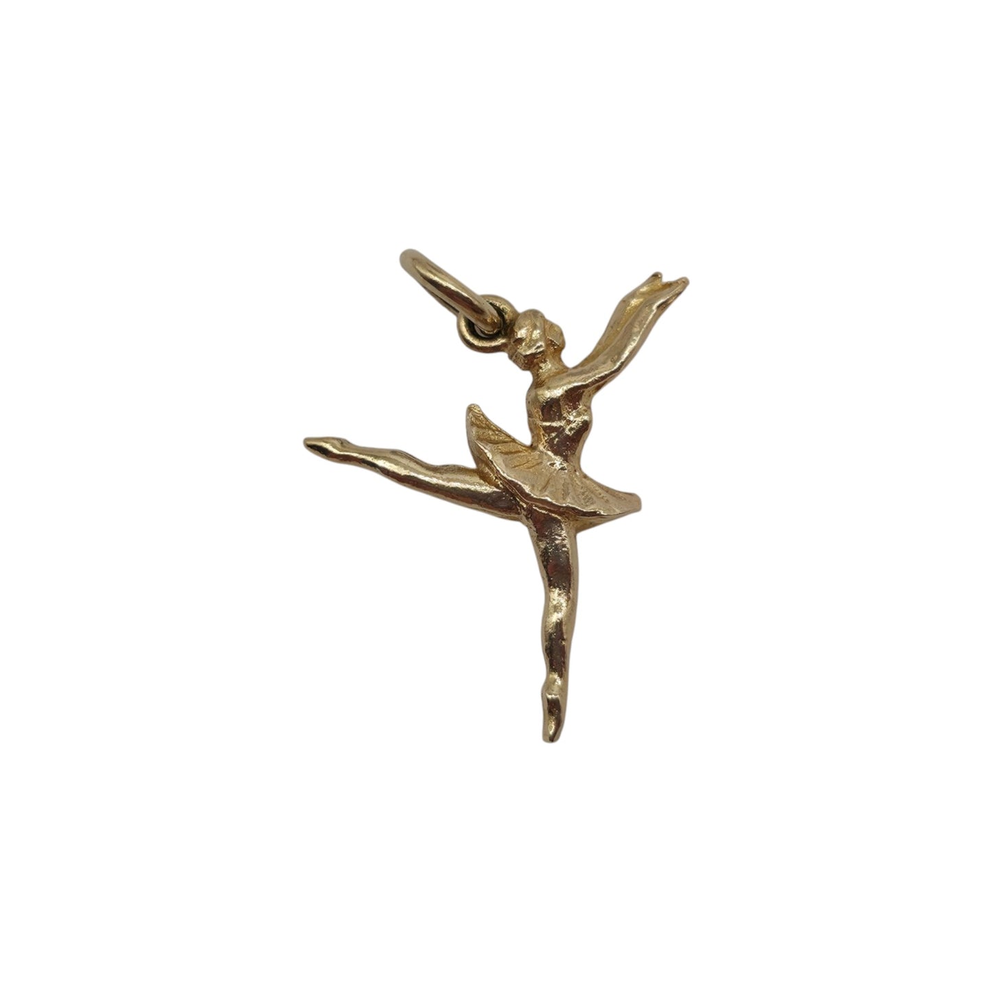 9ct 375 Yellow Gold Ballerina Charm 1964 L 2.0 cm 1.3 g.