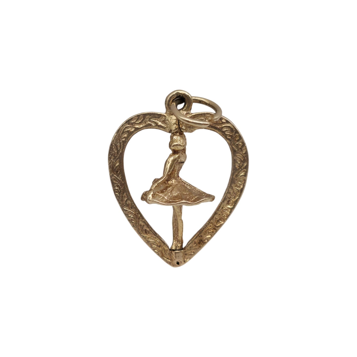 9ct 375 Yellow Gold Articulated Ballerina Charm 1975 L 1.8 cm 1.9 g.