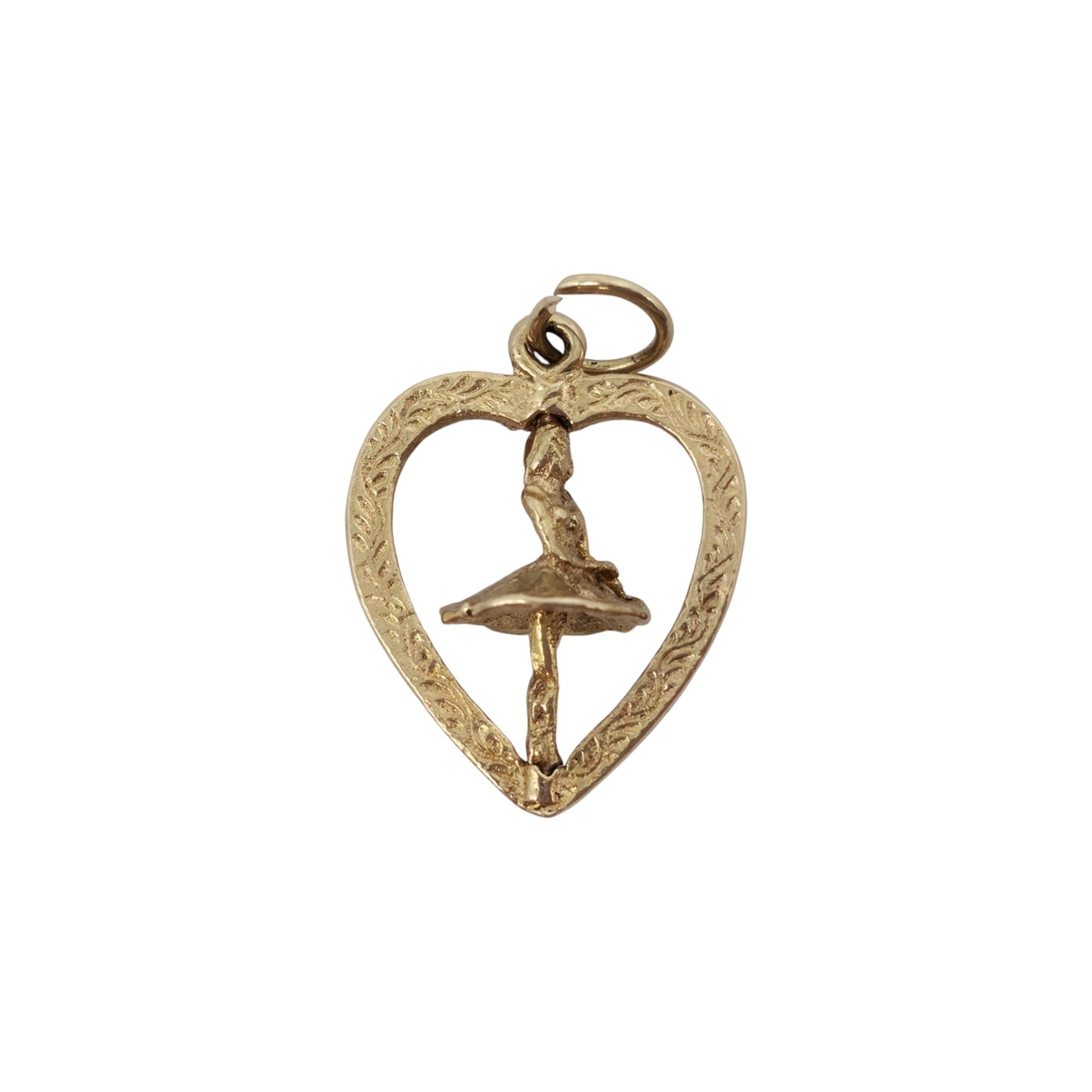 9ct 375 Yellow Gold Articulated Ballerina Charm 1975 L 1.8 cm 1.9 g.