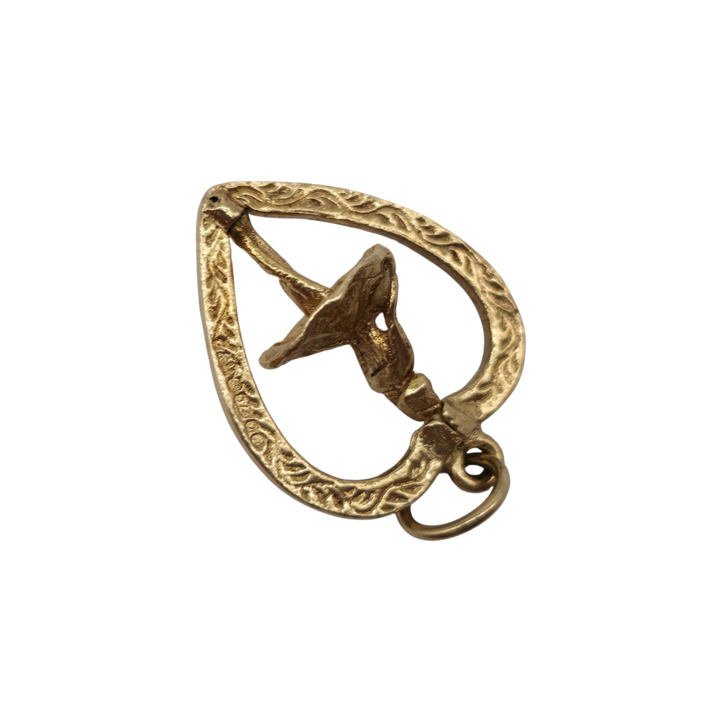 9ct 375 Yellow Gold Articulated Ballerina Charm 1975 L 1.8 cm 1.9 g.