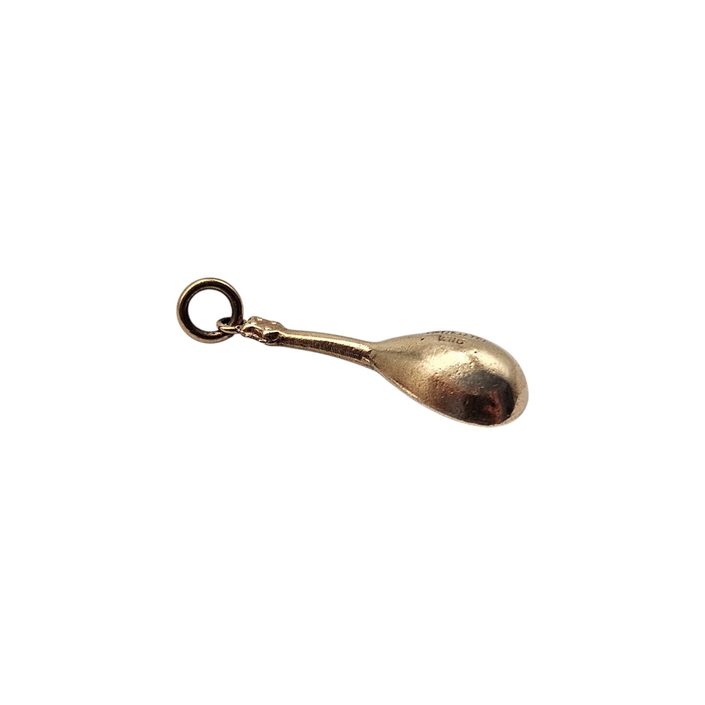 Chester 9ct 375 Yellow Gold Mandolin Charm 1959 L 1.9 cm 0.5 g.