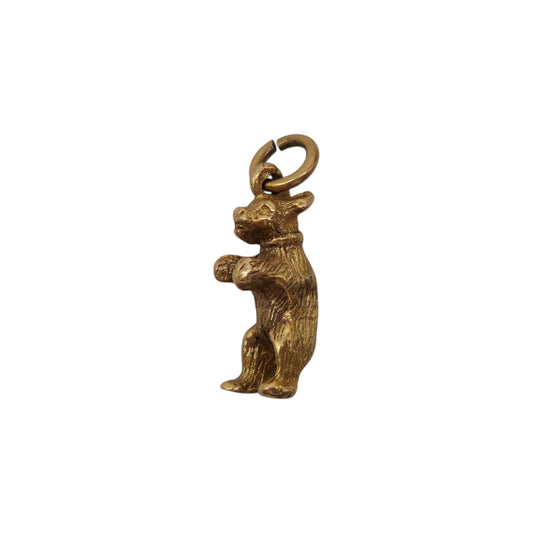 Scottish 9ct 375 Yellow Gold Bear Charm c.1963 L 1.4 cm 2.3 g.