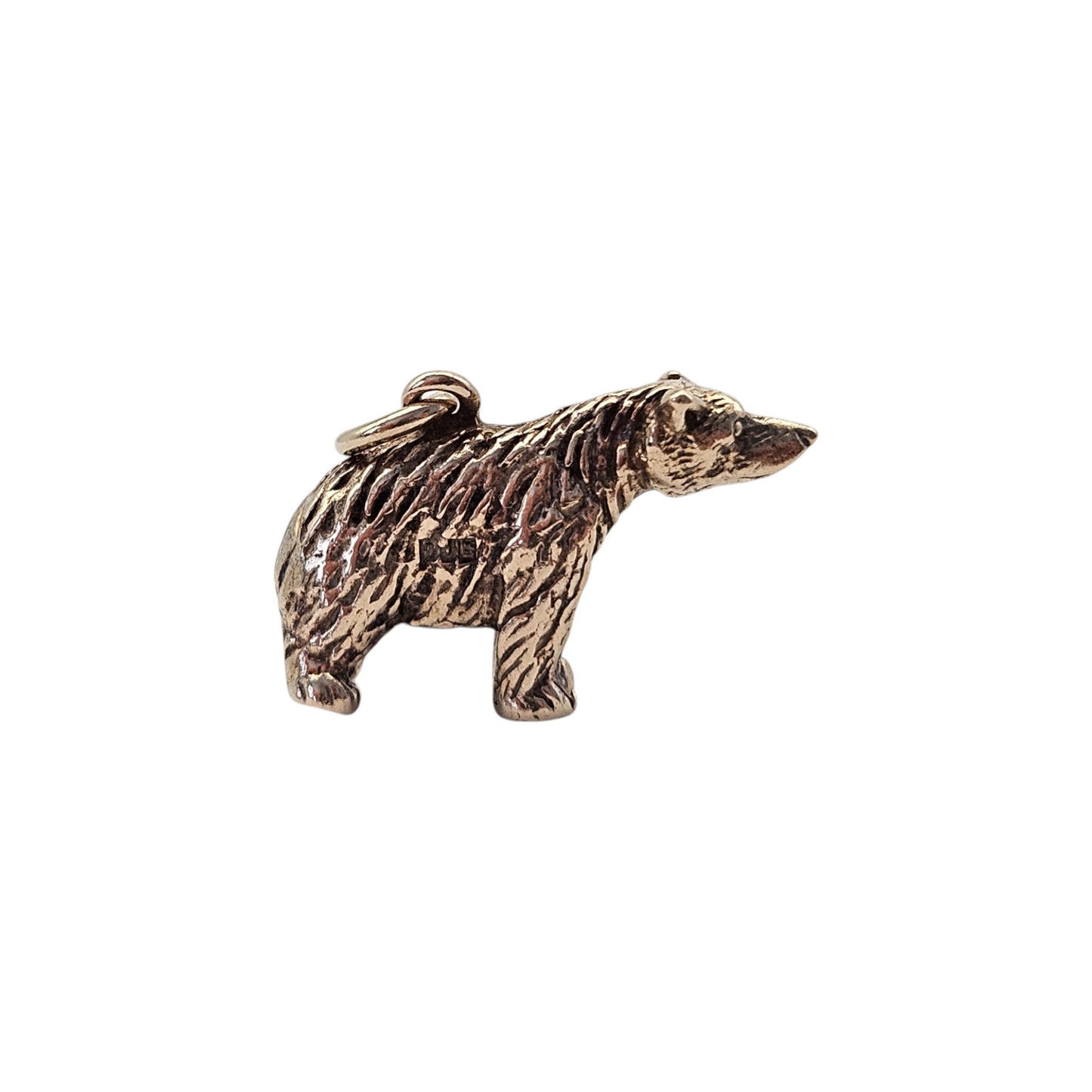 Heavy 9ct Yellow Gold Bear Charm c.1960's L 2.1 cm 5.5 g.