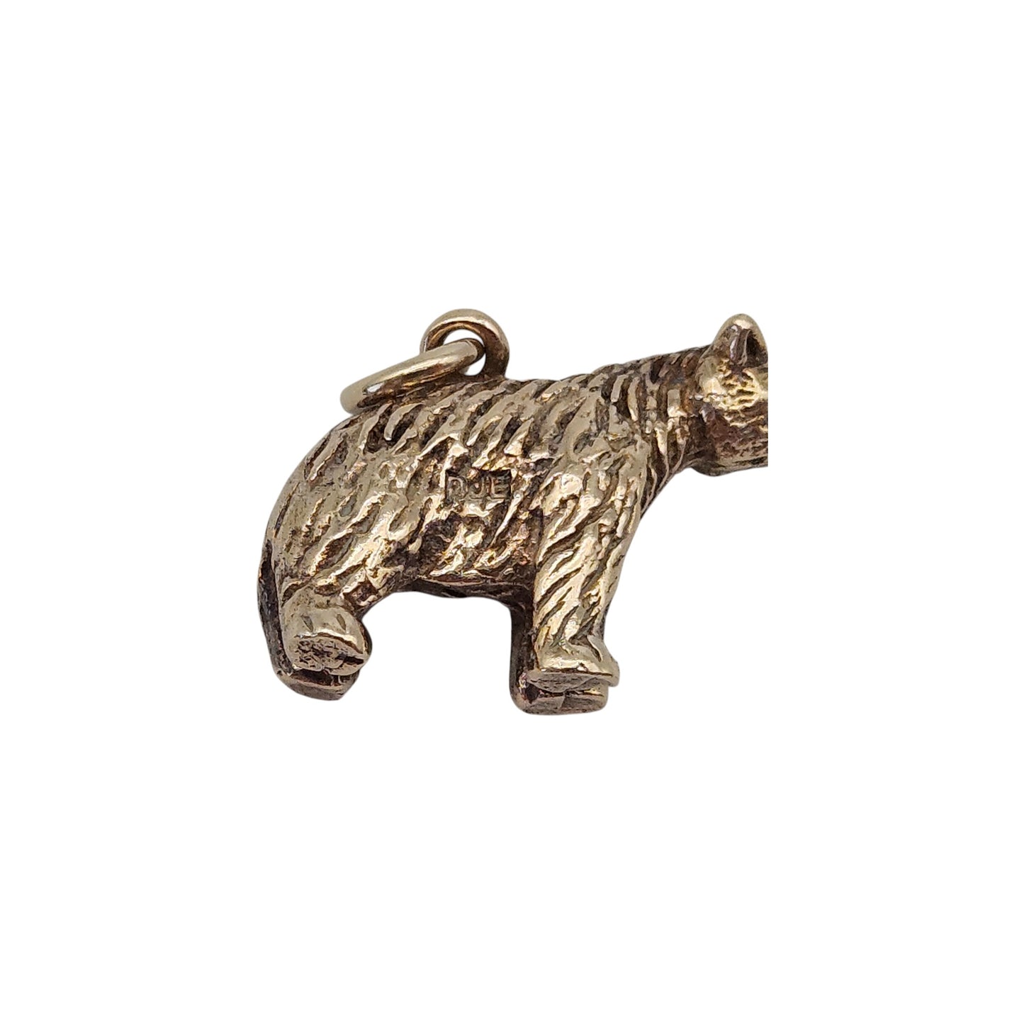 Heavy 9ct Yellow Gold Bear Charm c.1960's L 2.1 cm 5.5 g.