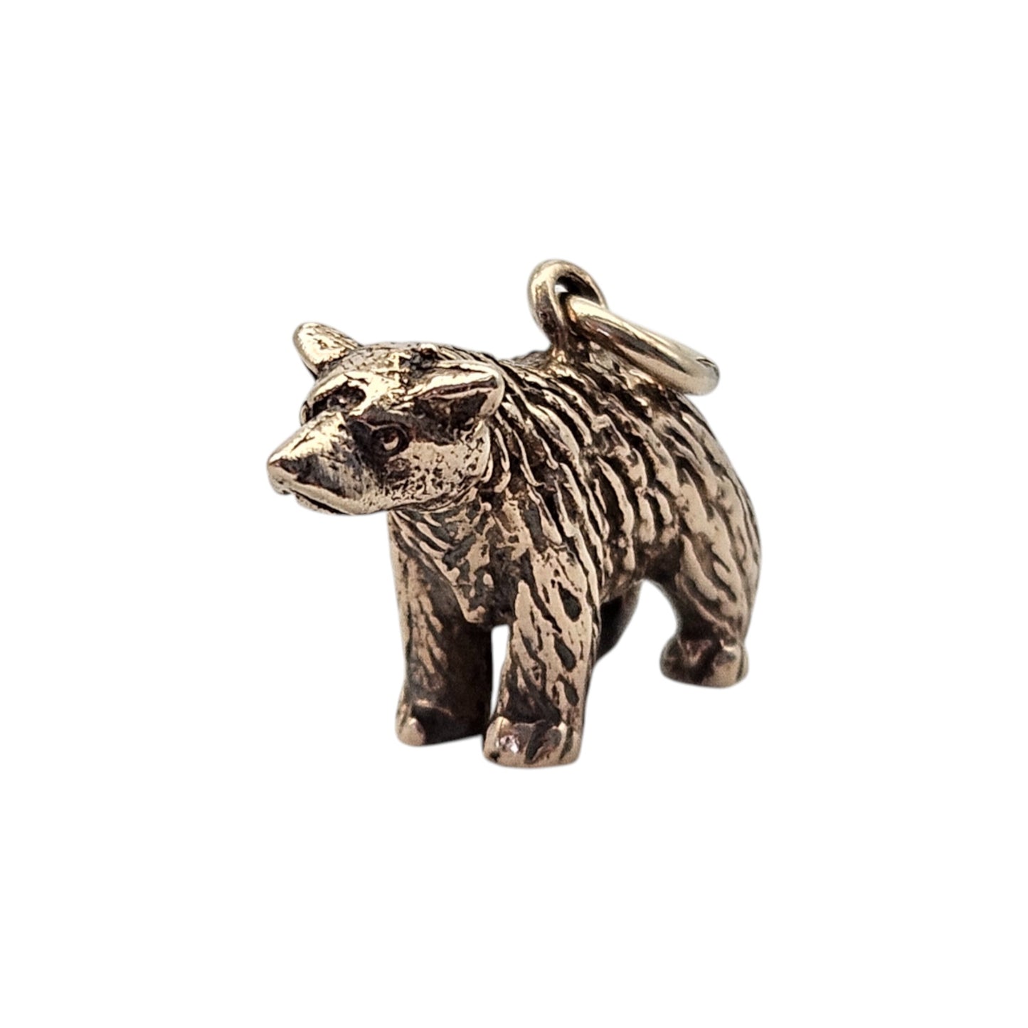 Heavy 9ct Yellow Gold Bear Charm c.1960's L 2.1 cm 5.5 g.