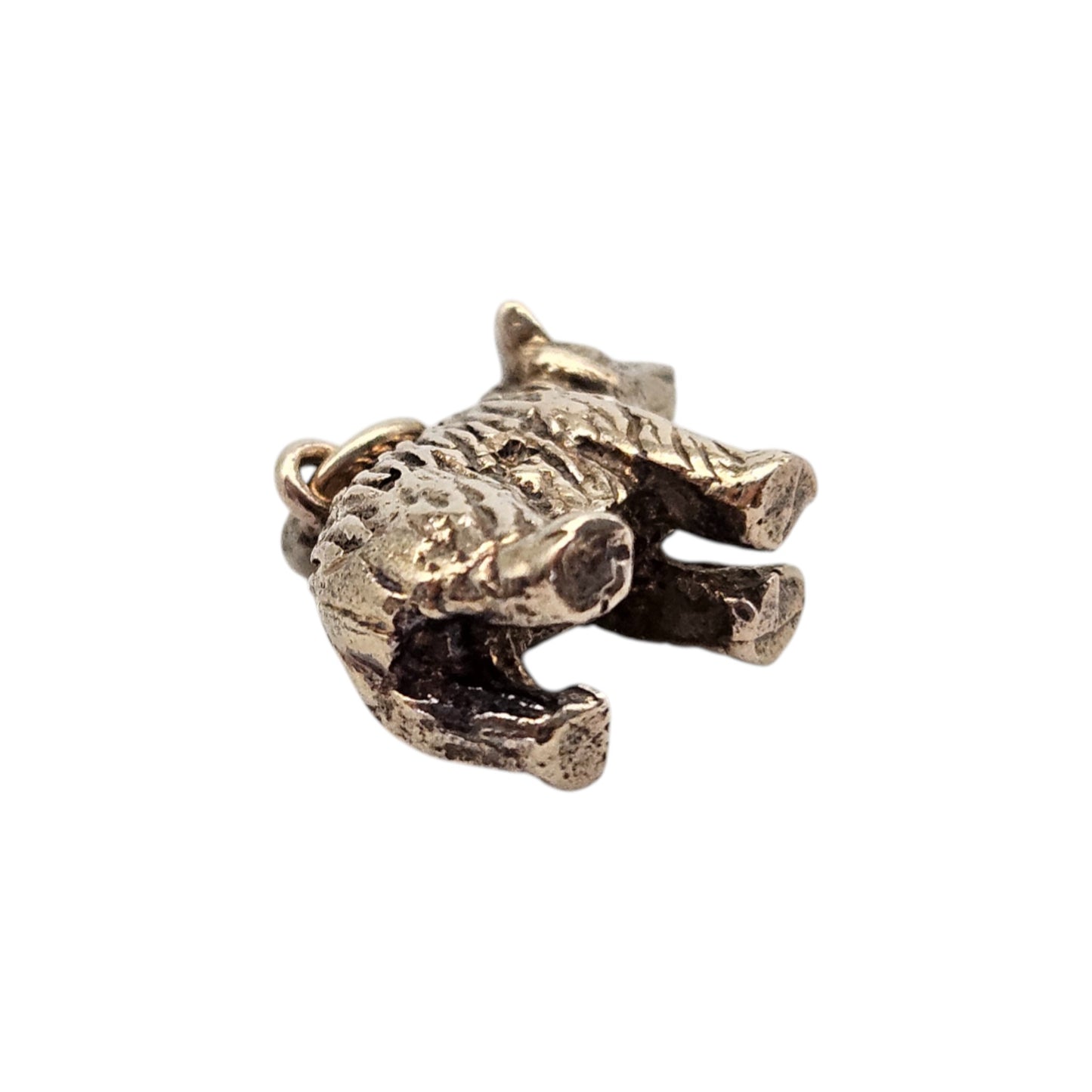 Heavy 9ct Yellow Gold Bear Charm c.1960's L 2.1 cm 5.5 g.