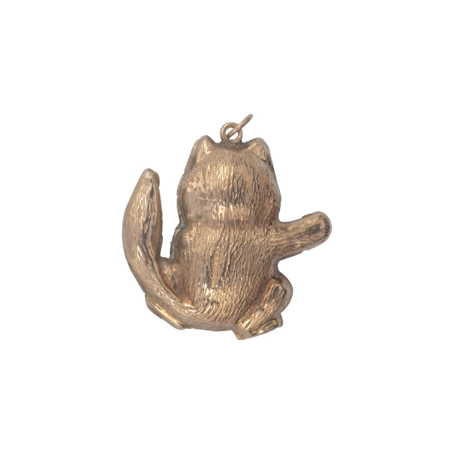 9ct 375 Yellow Gold Beaver Charm 1973 L 2.3 cm 2.8 g.