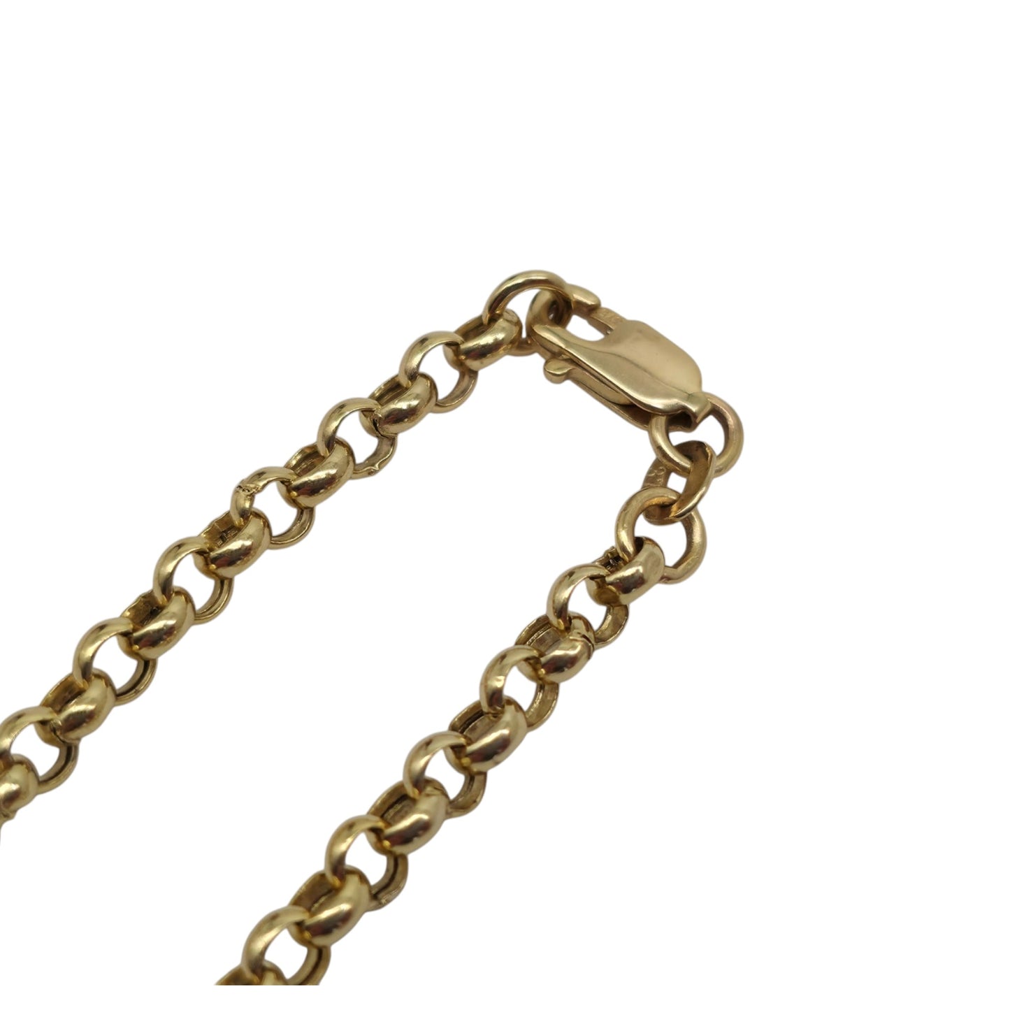 9ct 375 Yellow Gold Belcher Bracelet 1998 L 18.8 cm 1.8 g.