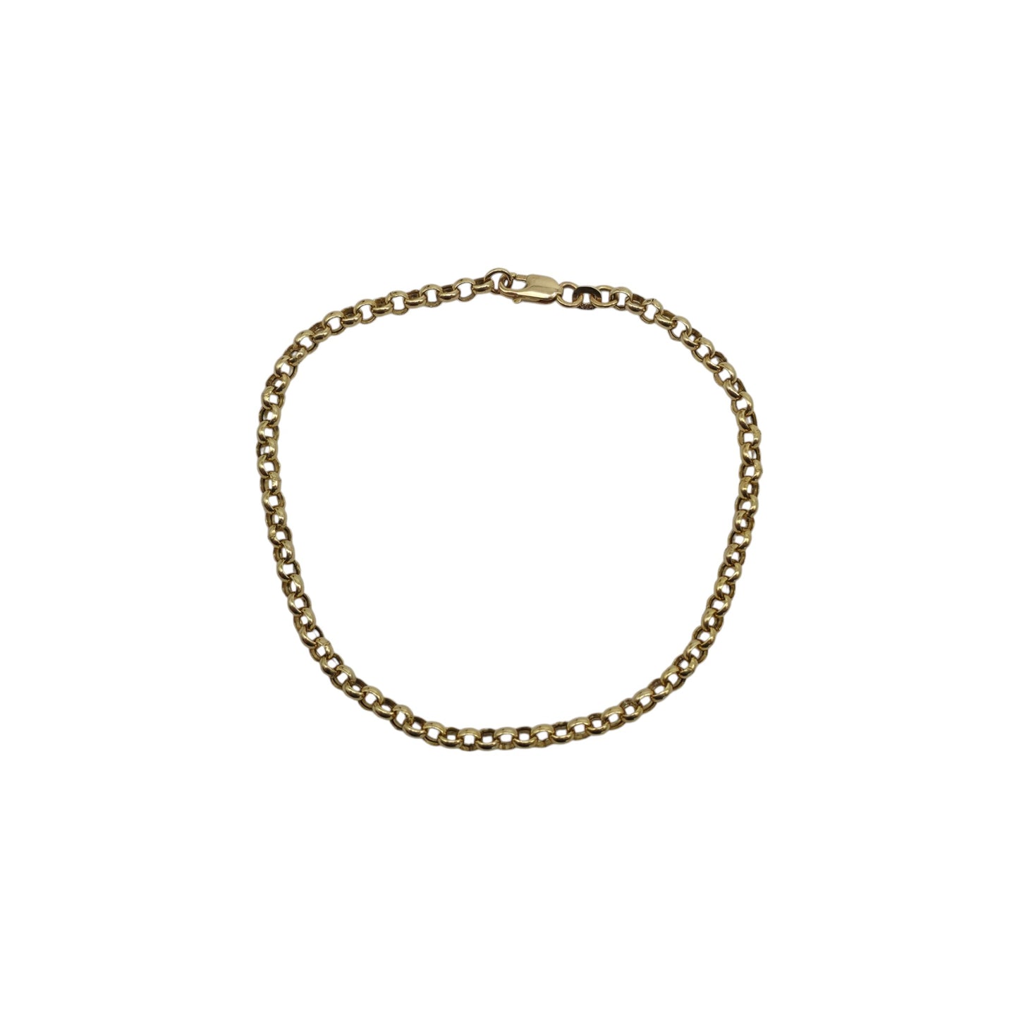 9ct 375 Yellow Gold Belcher Bracelet 1998 L 18.8 cm 1.8 g.
