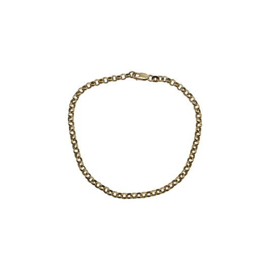 9ct 375 Yellow Gold Belcher Bracelet 1998 L 18.8 cm 1.8 g.
