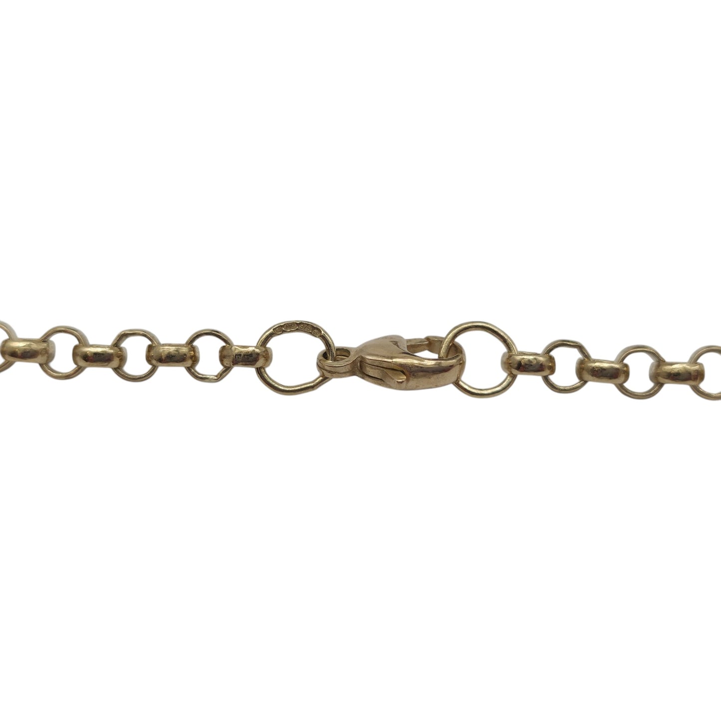Long 9ct 375 Yellow Gold Belcher Link Chain L 76.0 cm 16.4 g.
