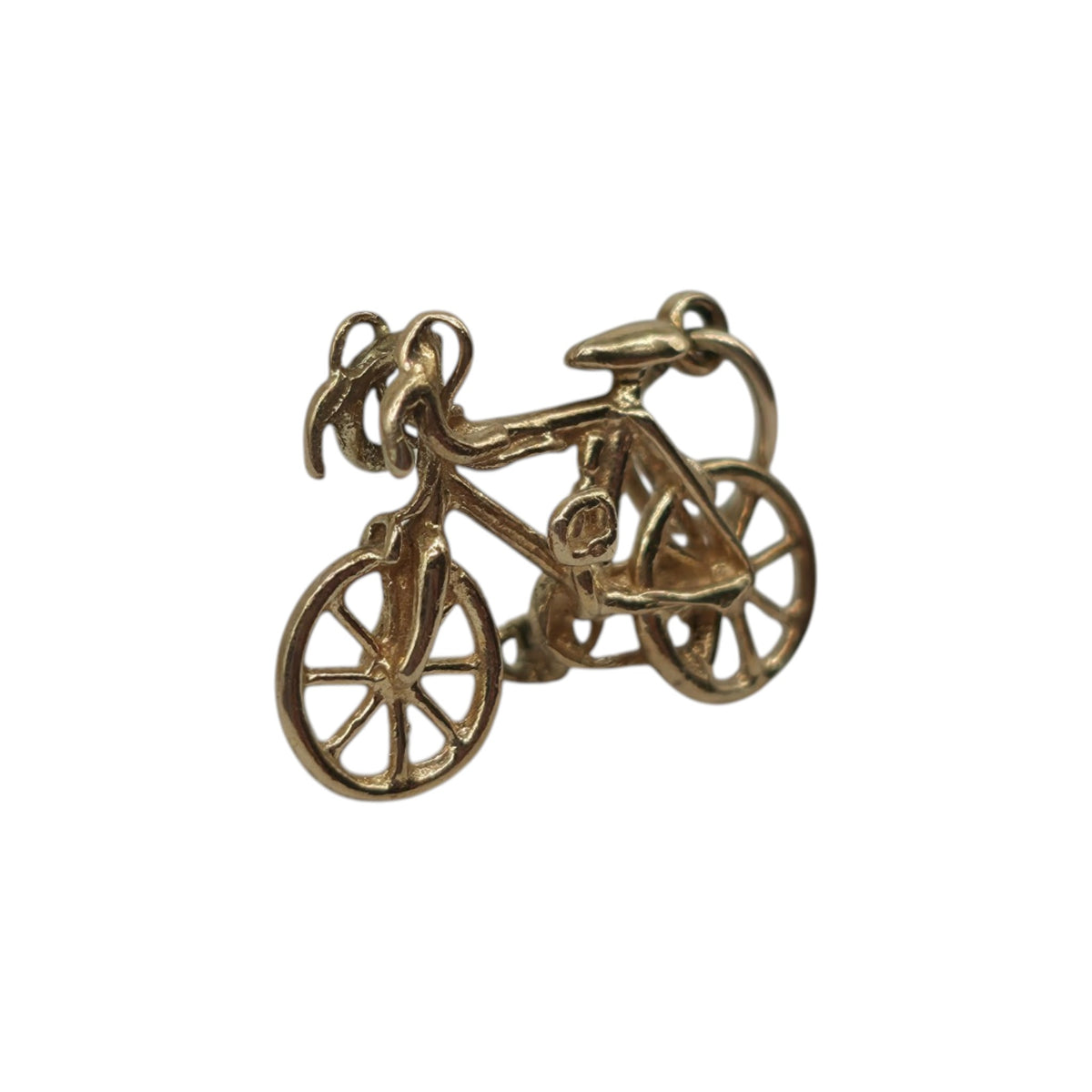 9ct Yellow Gold Bicycle Charm L 1.6 cm 0.7 g.