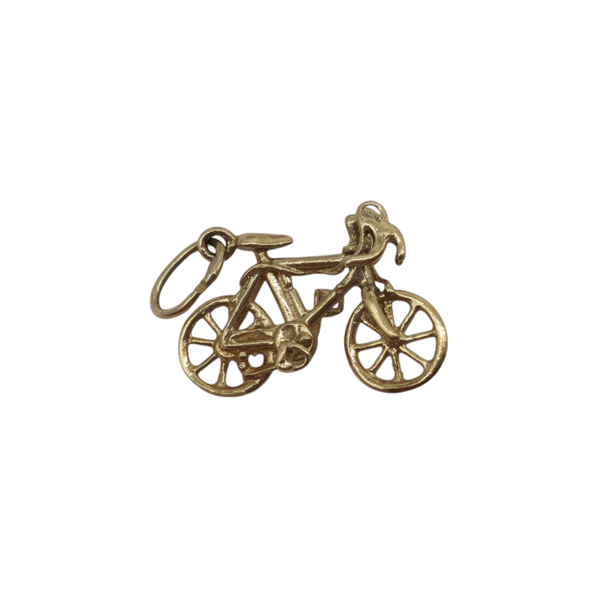 9ct Yellow Gold Bicycle Charm L 1.6 cm 0.7 g.