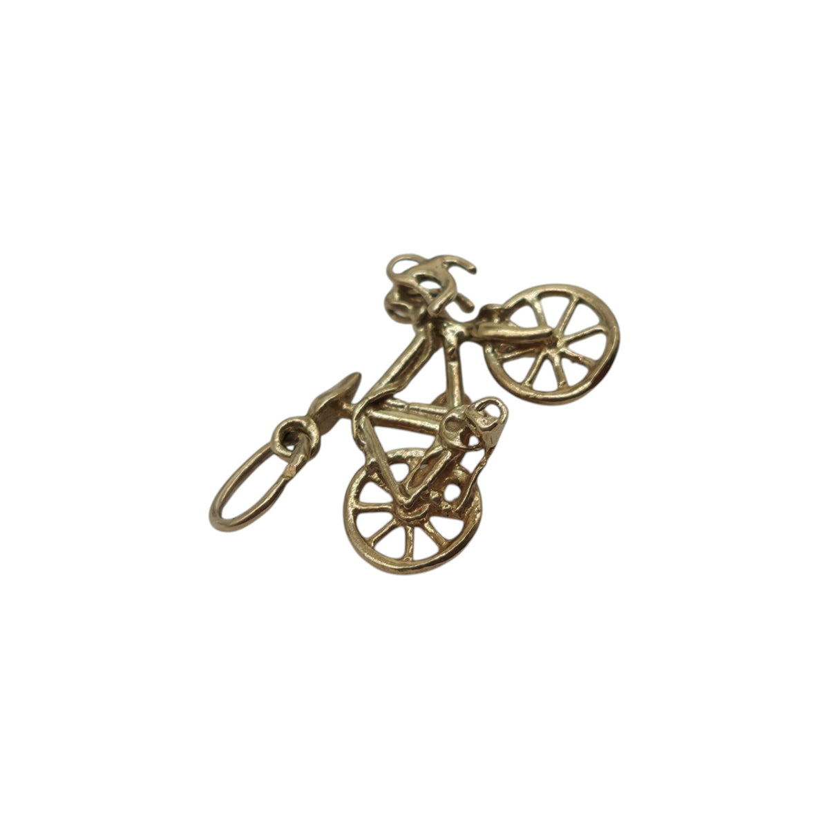 9ct Yellow Gold Bicycle Charm L 1.6 cm 0.7 g.