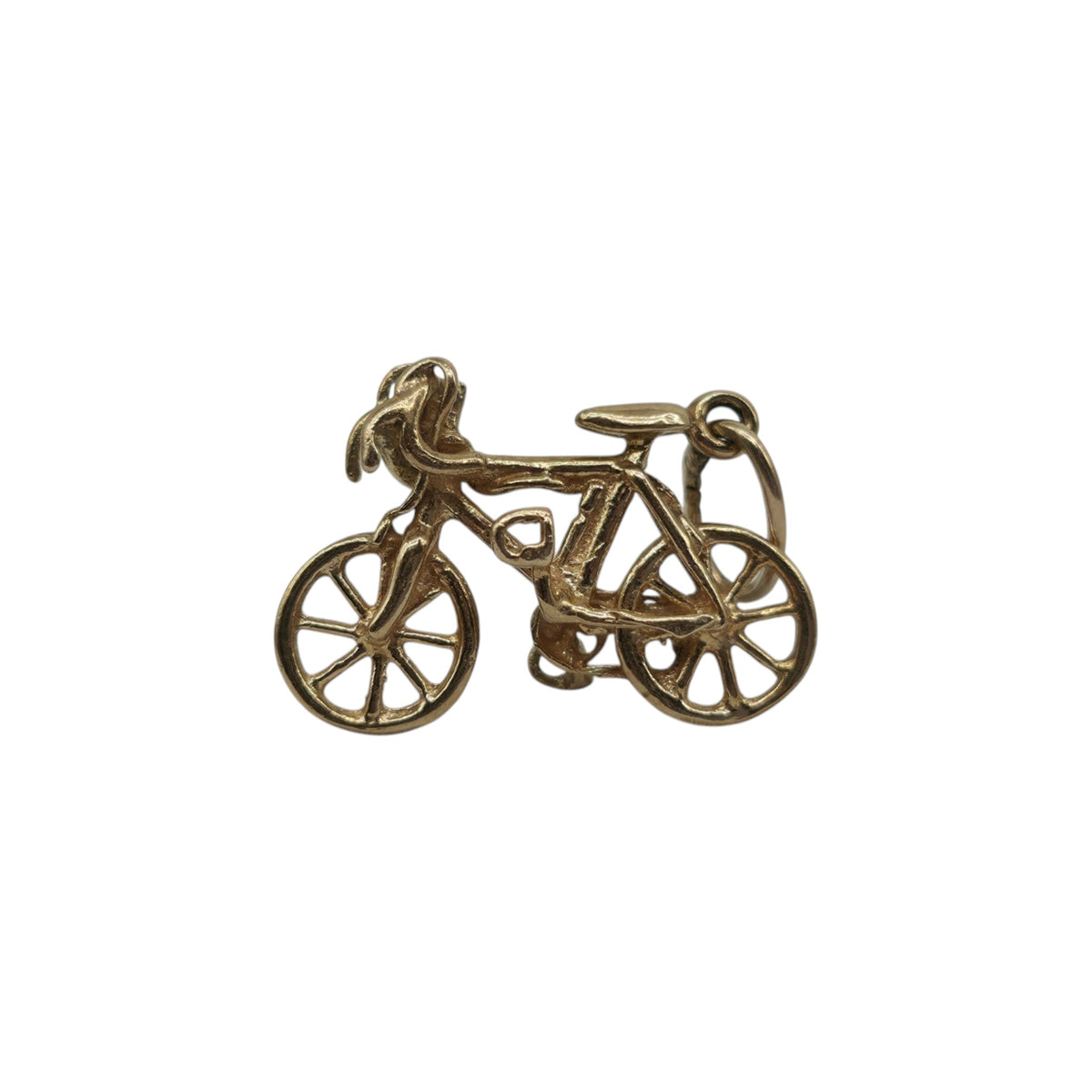 9ct Yellow Gold Bicycle Charm L 1.6 cm 0.7 g.