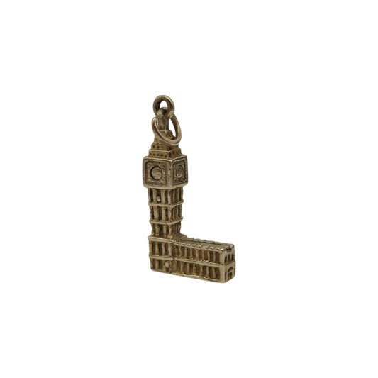 9ct 375 Yellow Gold Big Ben Charm 1957 L 1.7 cm 2.2 g.