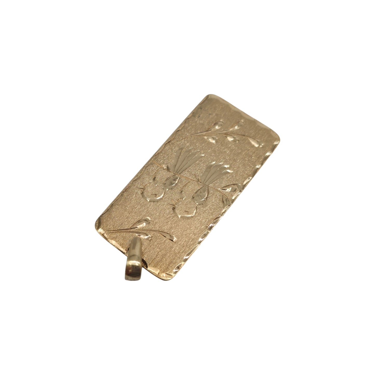 9ct 375 Yellow Gold Birds Pendant 1979 L 3.2 cm 3.0 g.