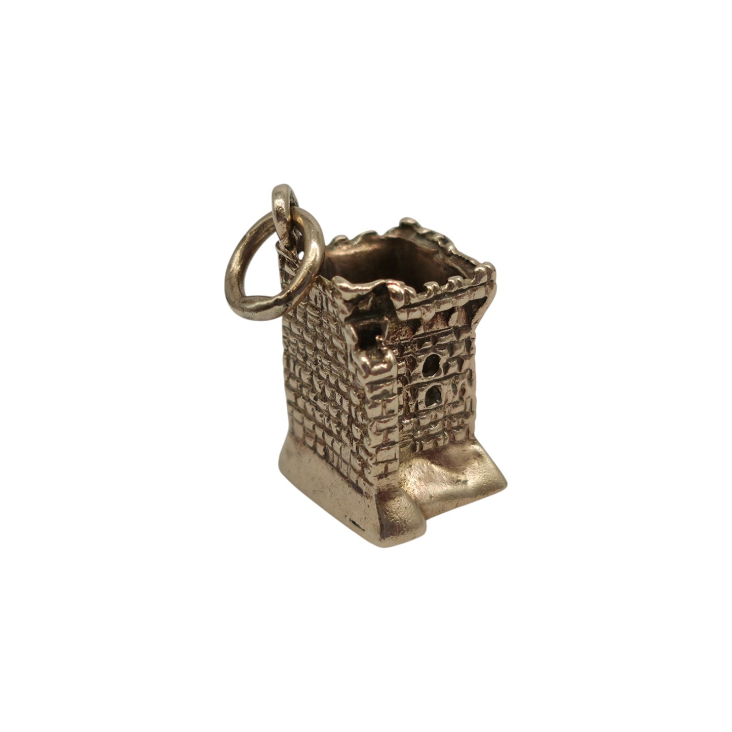 Irish 9ct 375 Yellow Gold Blarney Castle Charm c.1968 L 1.1 cm 2.0 g.