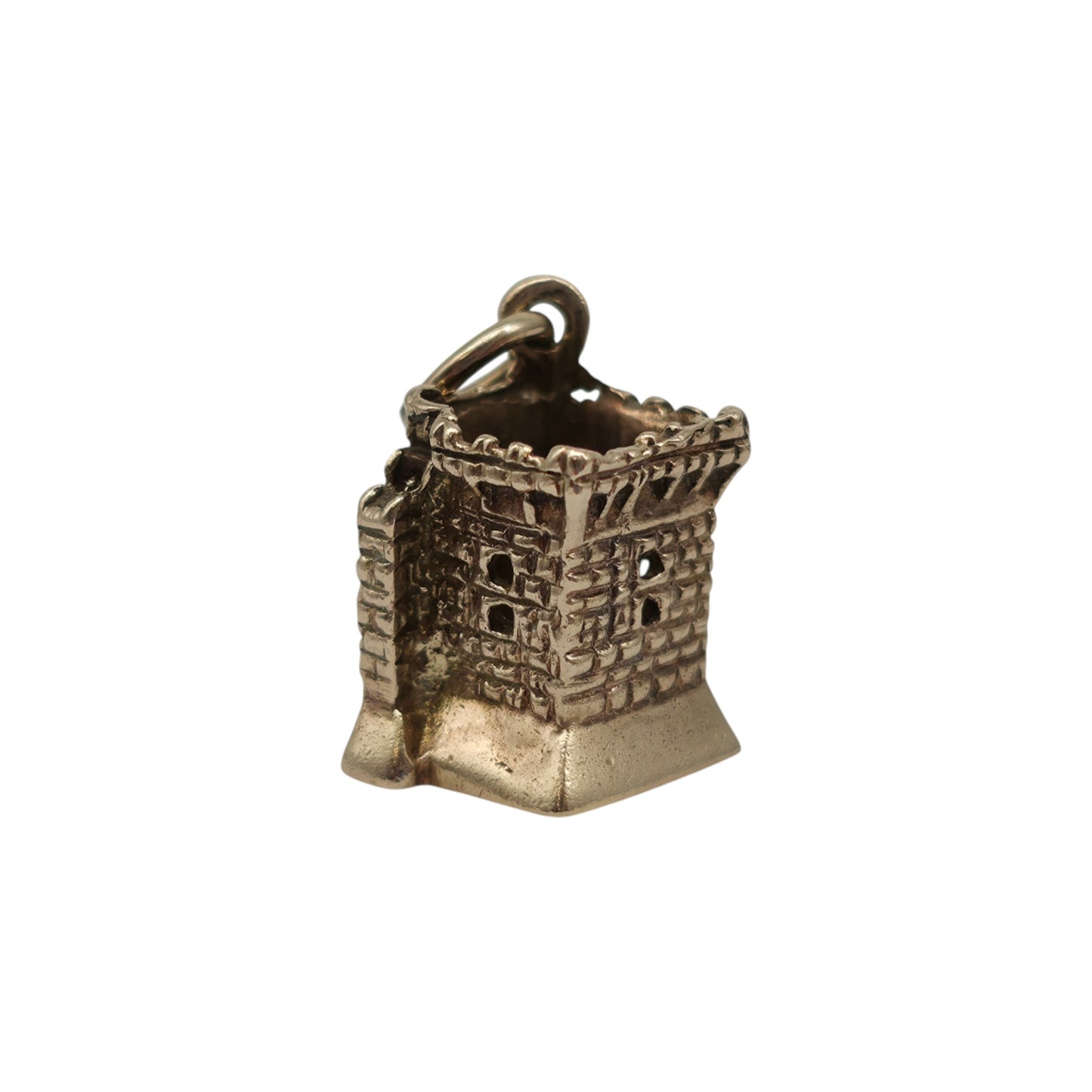 Irish 9ct 375 Yellow Gold Blarney Castle Charm c.1968 L 1.1 cm 2.0 g.