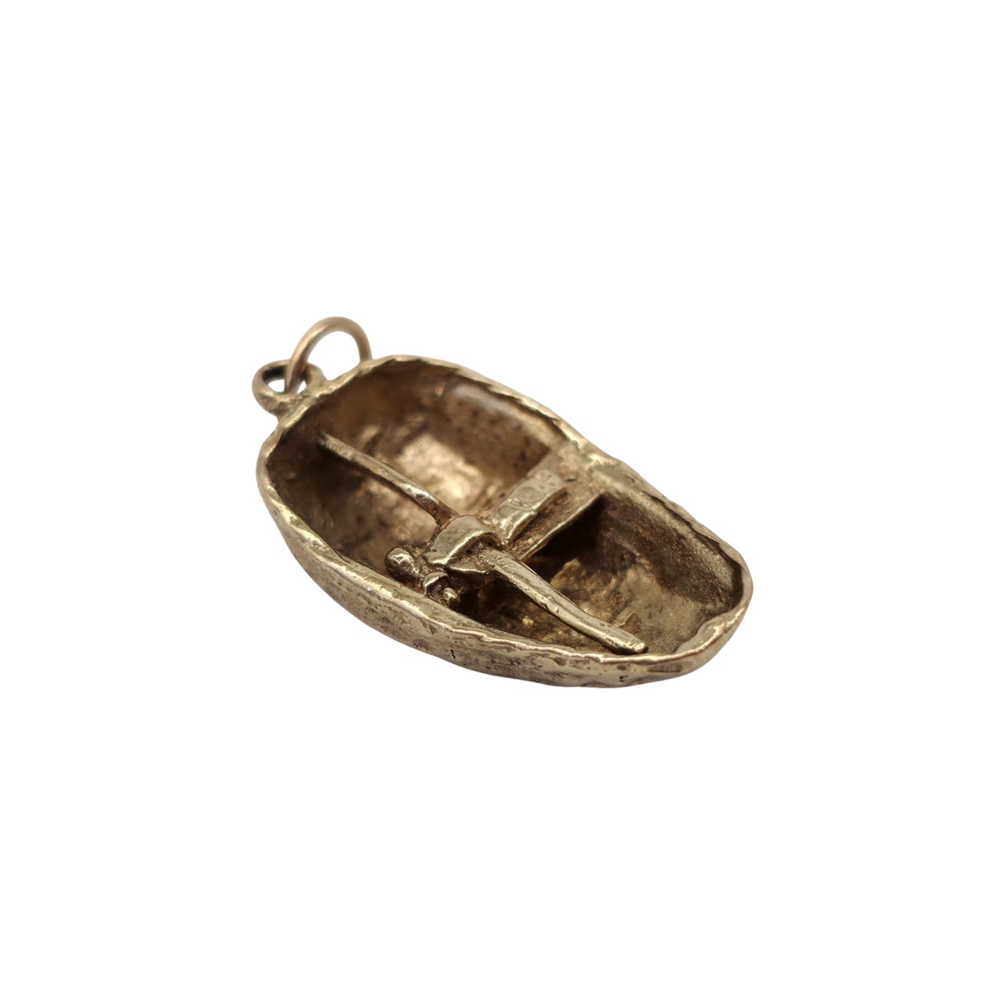 9ct 375 Yellow Gold Boat Charm c.1979 L 1.9 cm 3.0 g.