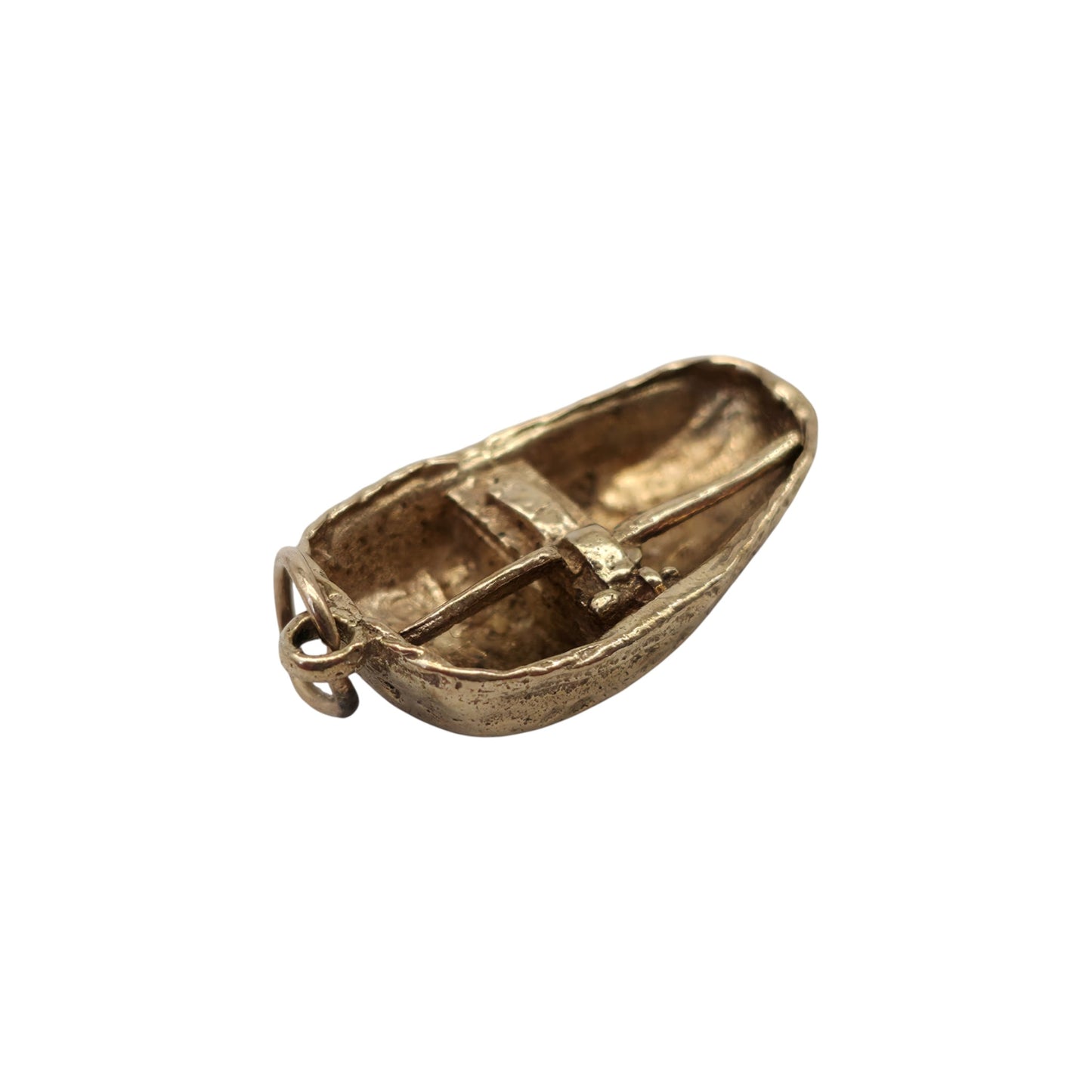 9ct 375 Yellow Gold Boat Charm c.1979 L 1.9 cm 3.0 g.