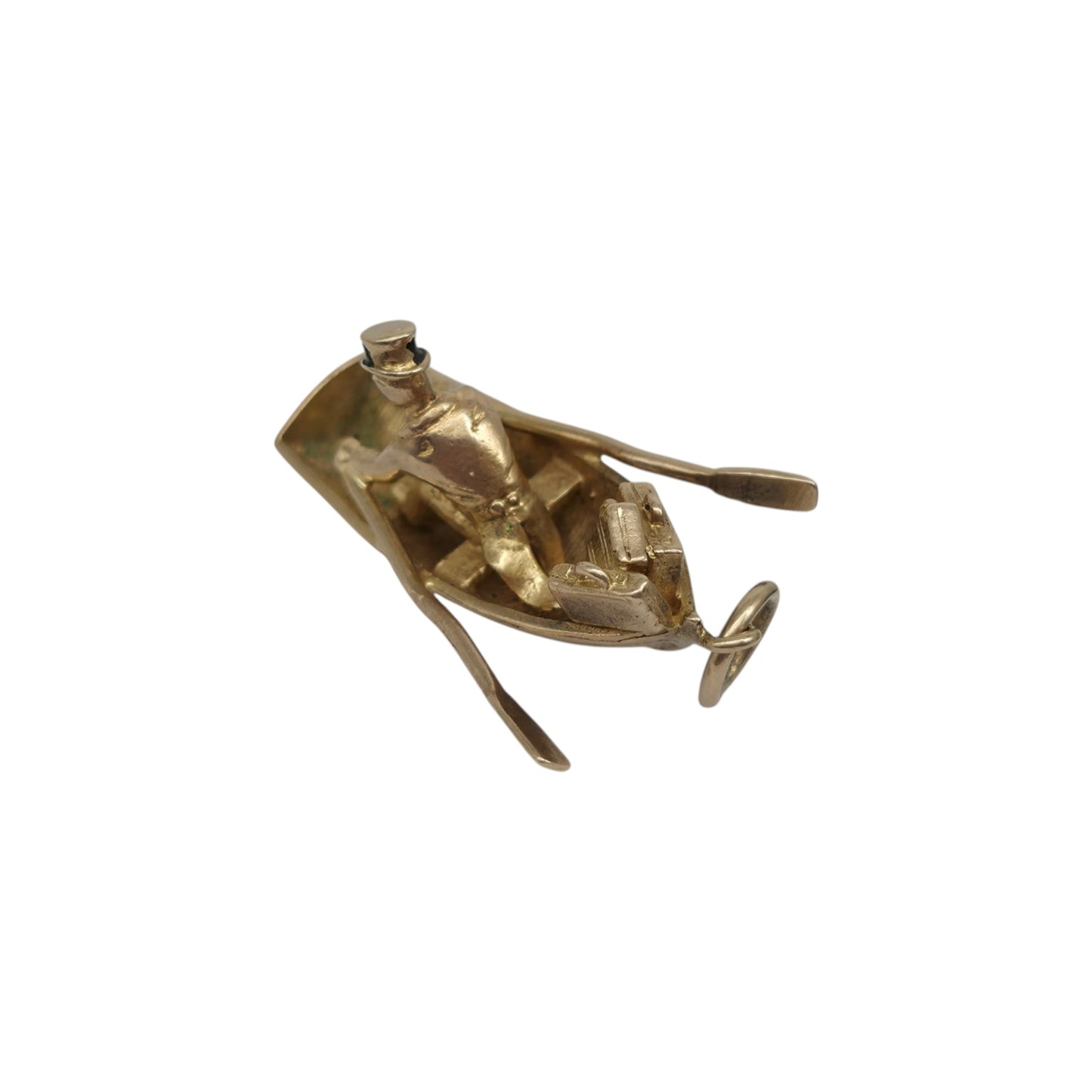 Heavy 9ct 375 Yellow Gold Bon Voyage Charm 1961 L 2.5 cm 5.7 g.