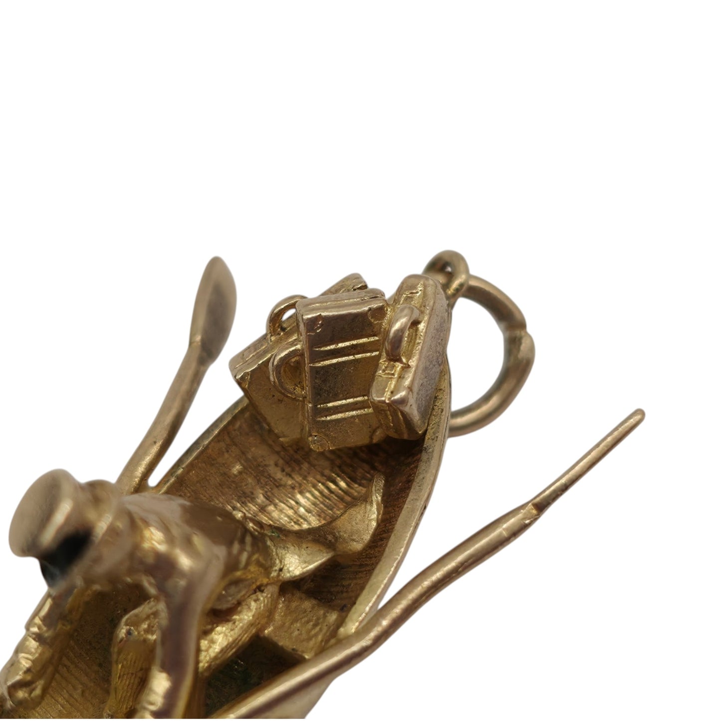 Heavy 9ct 375 Yellow Gold Bon Voyage Charm 1961 L 2.5 cm 5.7 g.