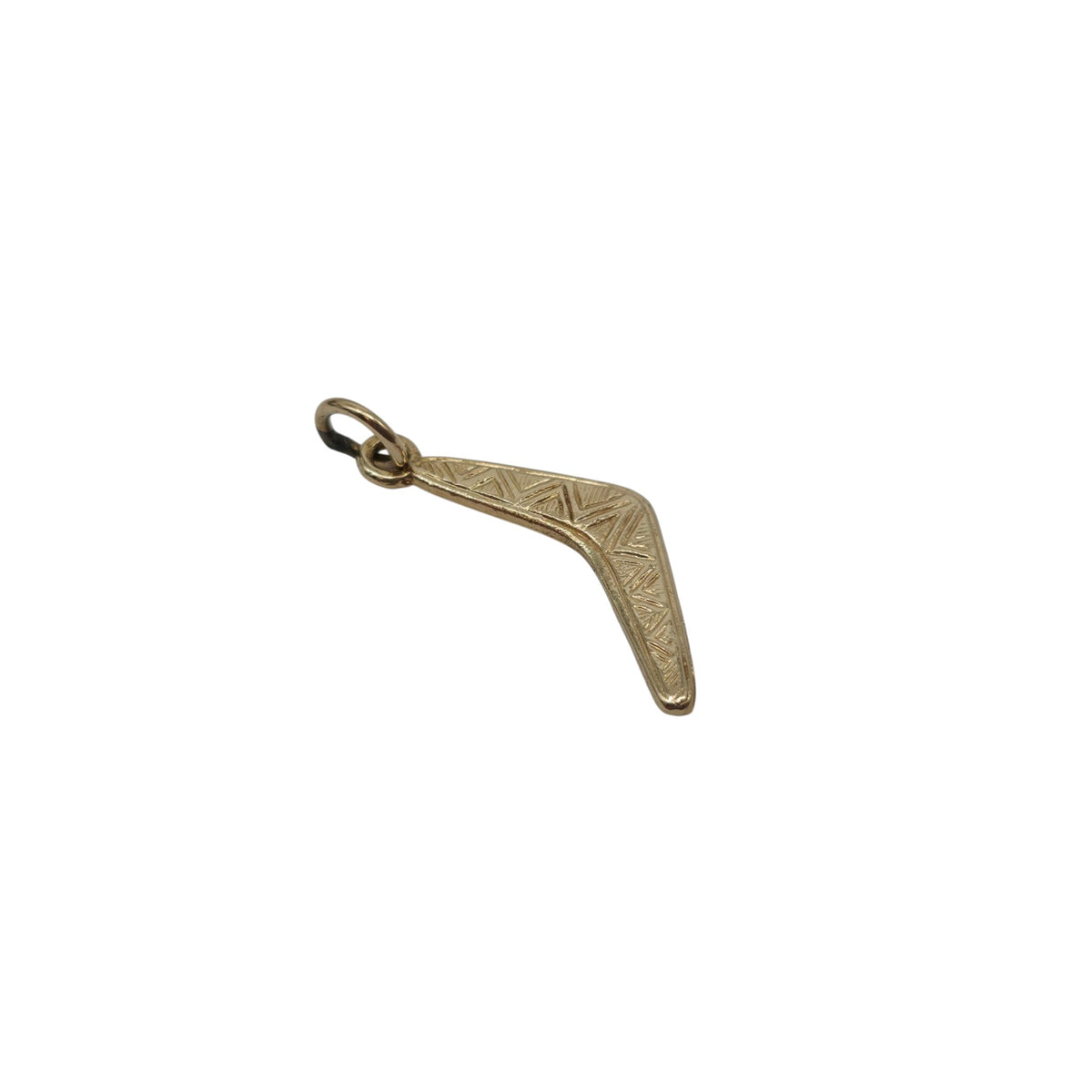 9ct Yellow Gold Boomerang Charm L 1.7 cm 0.8 g.