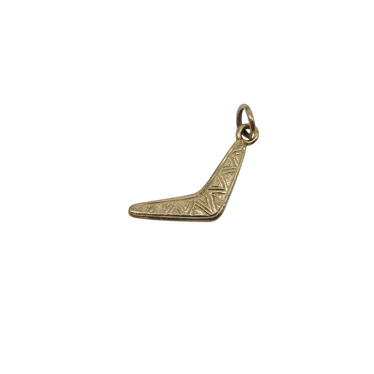 9ct Yellow Gold Boomerang Charm L 1.7 cm 0.8 g.