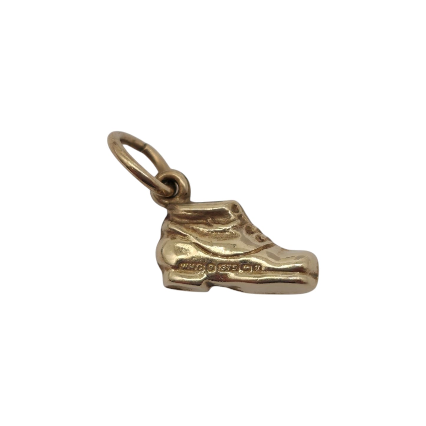 9ct 375 Yellow Gold Boot Charm 1969 L 0.9 cm 0.4 g.