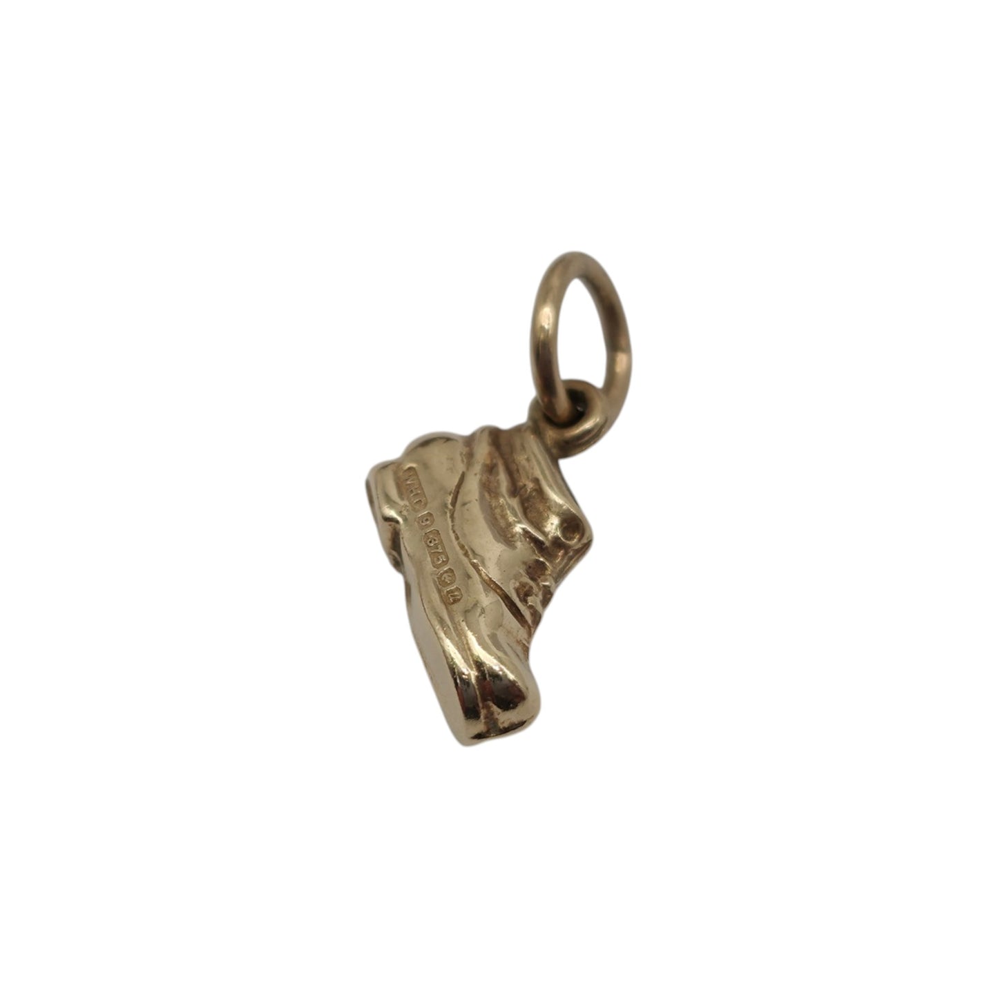 9ct 375 Yellow Gold Boot Charm 1969 L 0.9 cm 0.4 g.