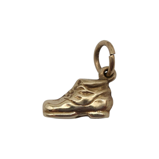 9ct 375 Yellow Gold Boot Charm 1969 L 0.9 cm 0.4 g.