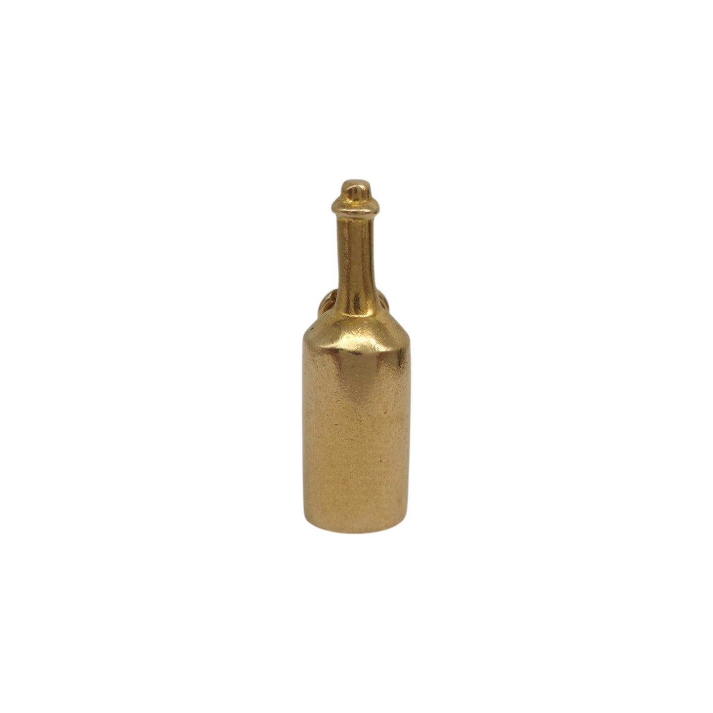 9ct 375 Yellow Gold Bottle Charm 1952 L 2.0 cm 1.7 g.