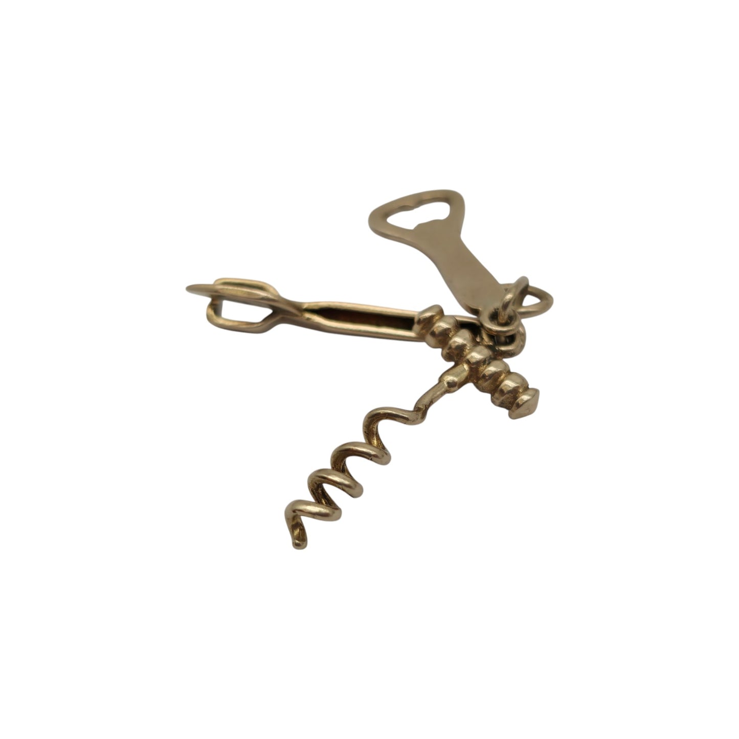 9ct 375 Yellow Gold Bundle Of Bottle Openers Charm 1962 L 2.0 cm 2.1 g.
