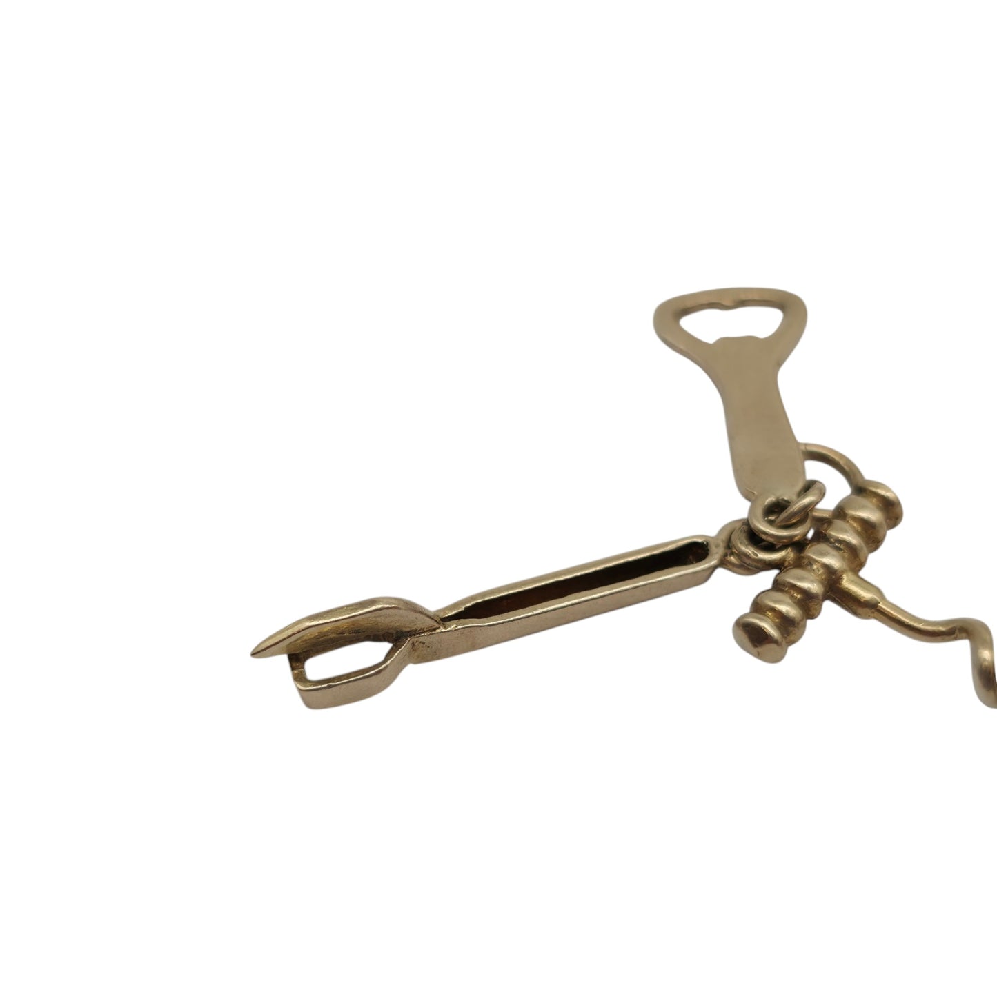 9ct 375 Yellow Gold Bundle Of Bottle Openers Charm 1962 L 2.0 cm 2.1 g.