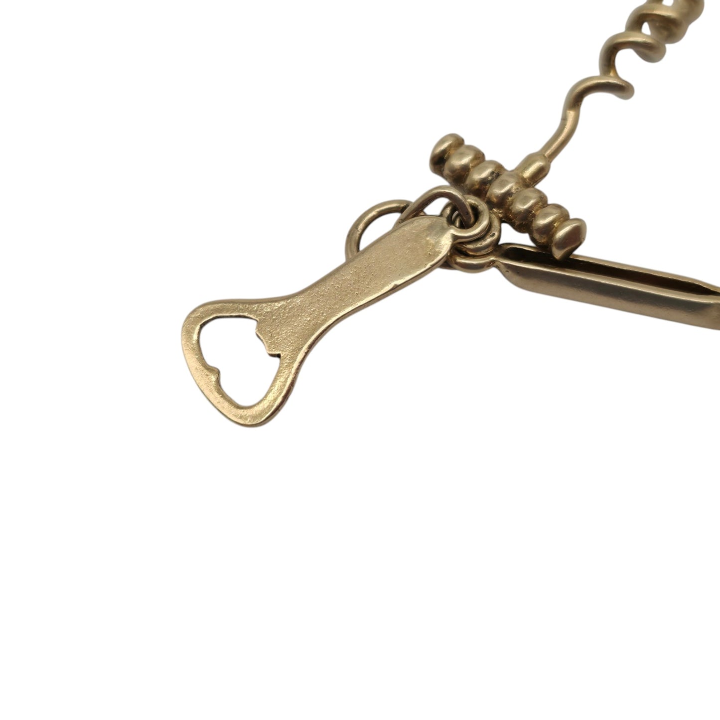 9ct 375 Yellow Gold Bundle Of Bottle Openers Charm 1962 L 2.0 cm 2.1 g.