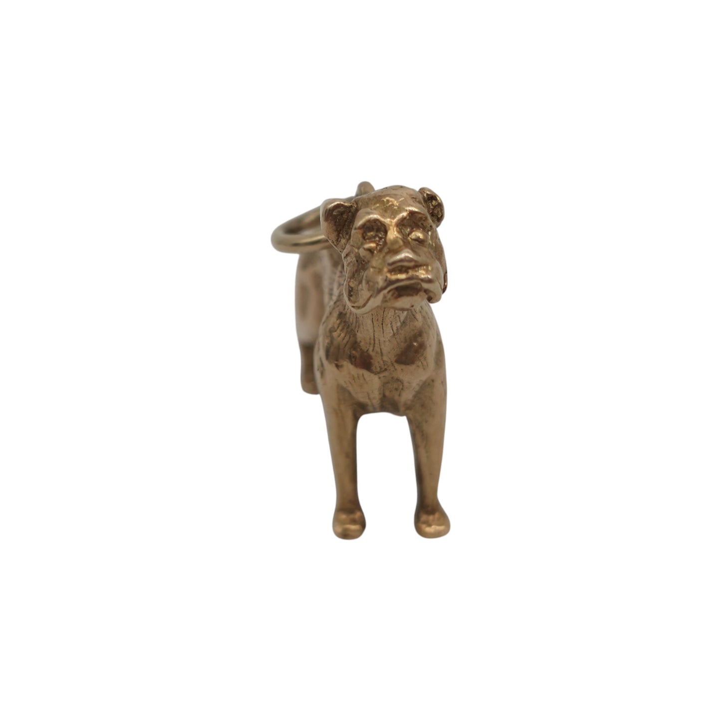 Heavy 9ct 375 Yellow Gold Boxer Dog Charm 1963 L 2.2 cm 8.7 g.