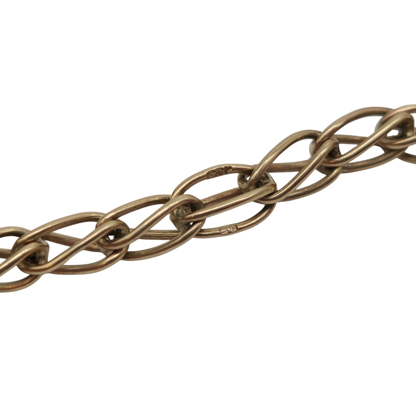 9ct 375 Yellow Gold Fancy Link Bracelet 1958 L 18.3 cm 7.5 g.